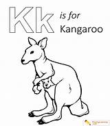 Kangaroo Coloring Kids Sheet sketch template