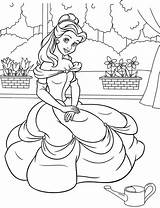 Coloring Pages Belle Disney Princess Kids Printable Choose Board sketch template