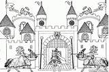 Cavalieri Soldati Colorare Castello Reale sketch template