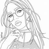 Coloring Pages People Tumblr Cute Printable Girls Color Print Book Popular sketch template