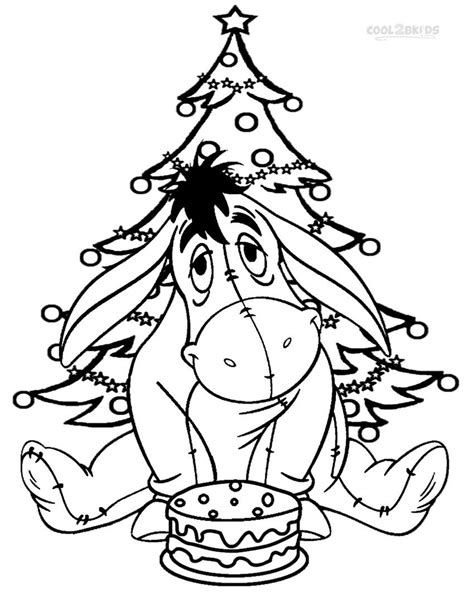 printable eeyore coloring pages  kids coolbkids birthday coloring pages christmas
