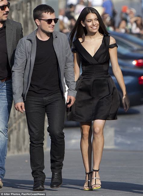 josh hutcherson cuddles up to rumoured girlfriend claudia traisac as they promote new romantic
