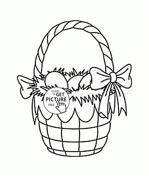 easter basket eggs coloring page  kids coloring pages printables