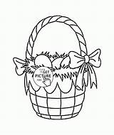 Easter Basket Coloring Eggs Pages Egg Kids Wuppsy Printables Choose Board Baskets sketch template