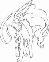 Suicune Pokemon Line Coloring Deviantart Pages Drawing Drawings Lineart Draw Base Entei Book sketch template