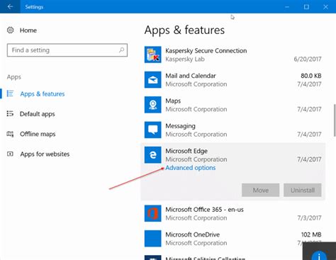 how to repair microsoft edge in windows 10