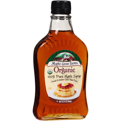 maple grove farms organic  pure maple syrup  fl oz bottle