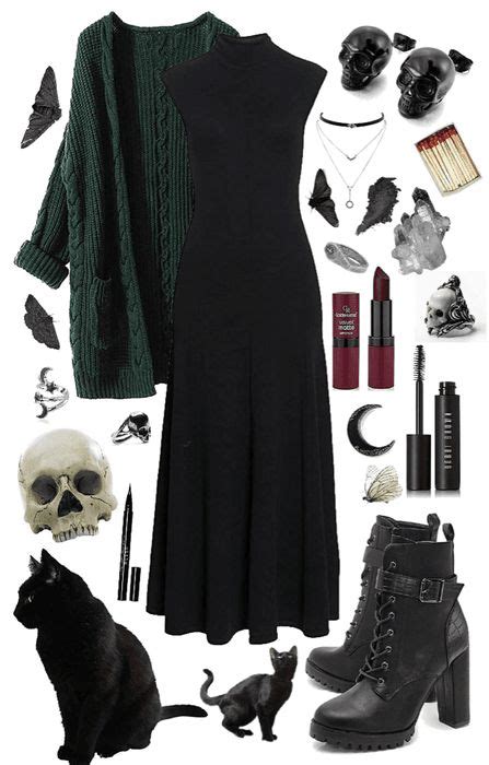 witch   outfit shoplook aesthetic clothes modern witch fashion witchy outfit