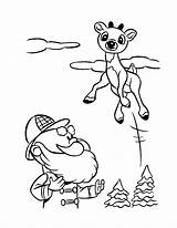 Reindeer Coloring Pages Rudolph Santa Flying Printable Color Print Red Nosed Christmas Kids Getdrawings Hellokids Getcolorings Popular sketch template