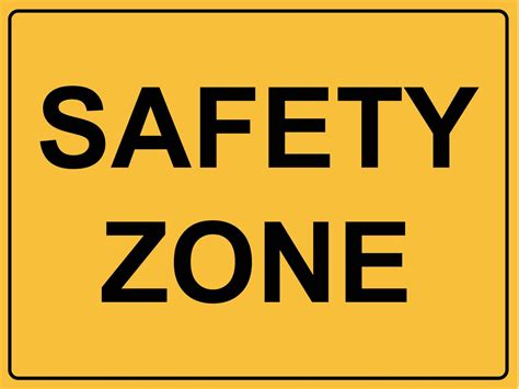 safety zone sign  signs