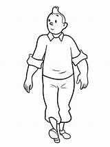 Tintin Kuifje Kleurplaat Kleurplaten Leukekleurplaten Kolorowanka Ladnekolorowanki Bobbie Pokaż Kolorowanki sketch template