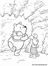 Pooh Winnie Grotte Porcinet Pintar Colorare Puuh Ausmalbilder Ludinet Puh Nalle Malvorlagen sketch template