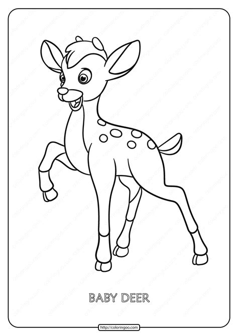 printable baby deer  coloring pages  books  kids