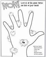 Germs Hand Kids Germ Coloring Pages Washing Preschool Hygiene Worksheets Activities Health Des Mains Printables Lavage Lessons Hygiène La Microbes sketch template
