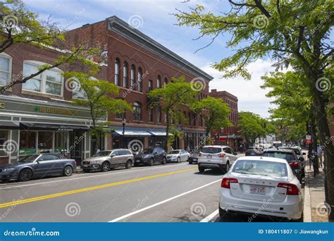 historic commercial buildings  brookline massachusetts ma usa editorial photography image