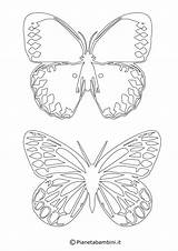 Farfalle Colorare Sagome Ritagliare Pianetabambini sketch template