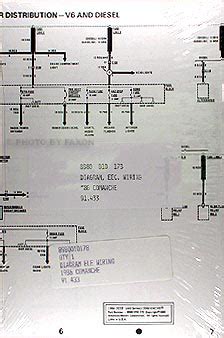 jeep comanche wiring diagram set nos