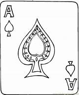 Ace Spades Coloring Pages Cards Printable Deck Color Playing Hearts Supercoloring Poker Template Categories Queen Online Print sketch template