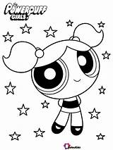 Bubbles Powerpuff Coloring Girls Character Bubakids sketch template