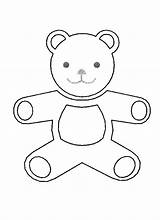 Bear Teddy Outline Coloring Pages Holidays Puppet Kids Template sketch template