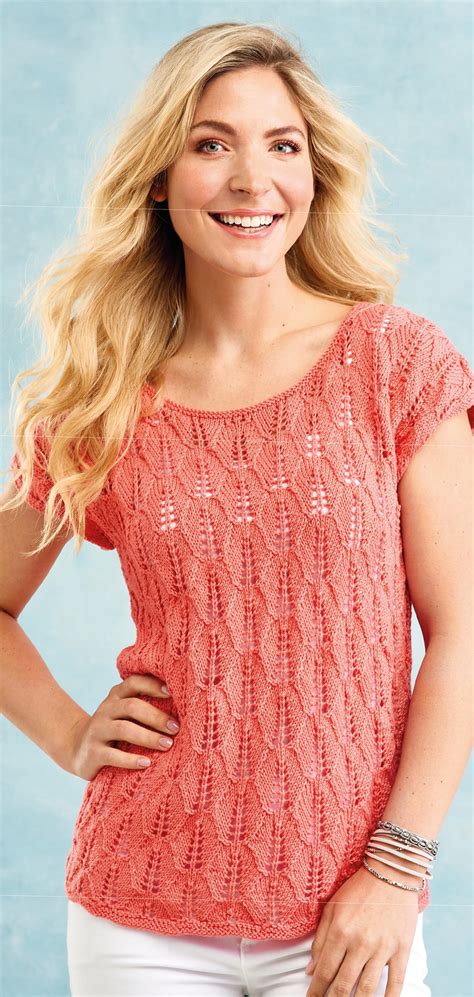 Lace Pattern Summer Top Knitting Patterns Let S Knit