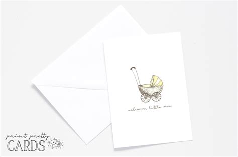 printable baby shower card print pretty cards