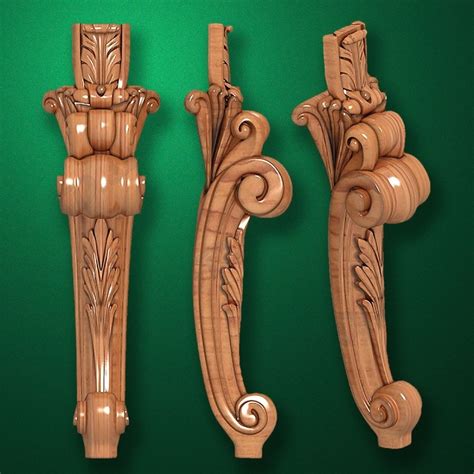 dstyle carved furniture legs supports   wood