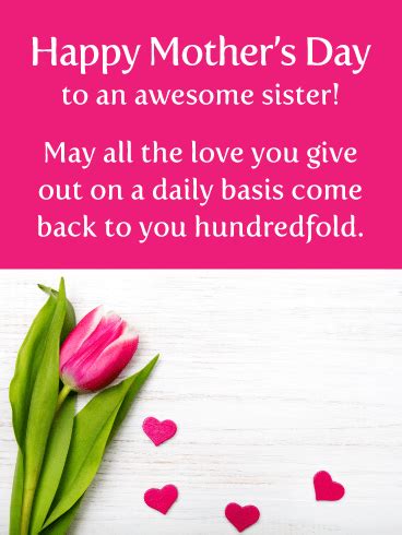 mothers day cards  sister birthday greeting cards  davia
