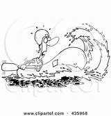 Water Rushing Line Wave Clipart Towards Illustration Toonaday Rafter Royalty Rf Leishman 2021 sketch template
