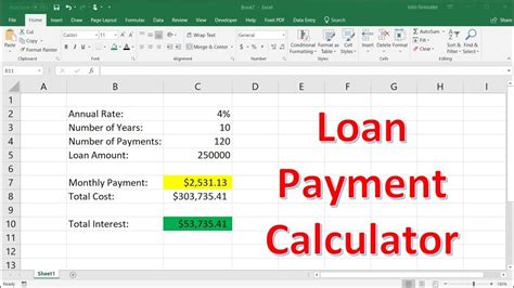 calculate loan payments   pmt function  excel excel