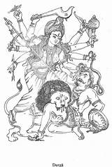 Durga Drawing Sketch Goddess Hindu God Gods Indian Maa Sketches Outline Coloring Painting Drawings Deities Tanjore Book Krishna Draw Paintingvalley sketch template