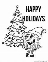 Coloring Christmas Pages Spongebob Tree Printable Print Colouring Sheets Color Book Info Kids Choose Board sketch template