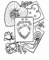 Valentine Coloring Valentines Pages Cards Printable Card Sheets Color St Activity Drawing Saint Children Holiday Saints Vintage Flowers Getdrawings Kids sketch template