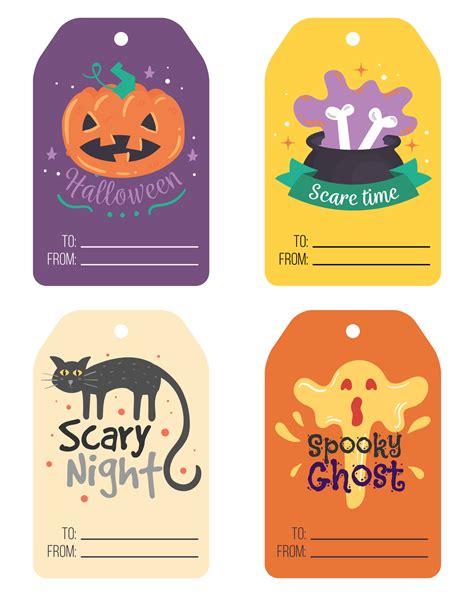 halloween printable gift tags     printablee