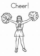 Coloring Cheerleader Pages Cheer Color Pom Go Kids Cheerleading Cheerleaders Sheets Print Bears Printable Trojans Miners Colouring Cheering Outline Usa sketch template