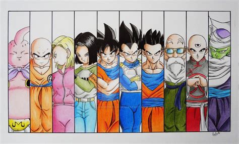 Drawing Of The 10 Dragon Ball Super Warriors By