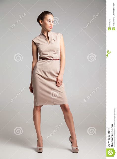 full length portrait  woman fashion dress stock photo image  chic