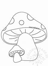 Mushrooms Printable Coloringpage sketch template