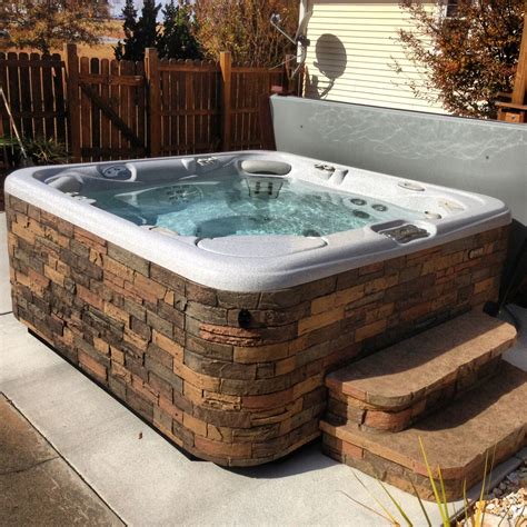 Vanguard With Stone Surround Saltwater Hot Tub Hot Tub