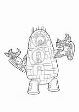 Robot Alien Categories Coloring sketch template