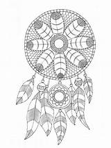 Dream Catcher Coloring Pages Adults Printable Adult sketch template
