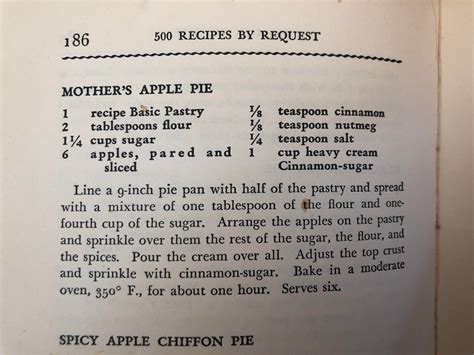 My Favorite Apple Pie Recipe Its From One Of My Great Aunts Old 1940’s