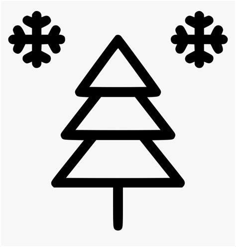 snow tree xmas christmas tree outline transparent hd png