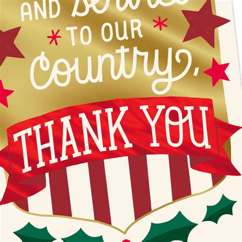 Thank You For Your Service Military Christmas Card Greeting Cards