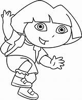 Dora Jumping sketch template