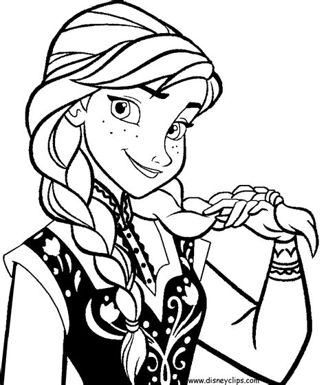 printable anna frozen coloring pages clip art library