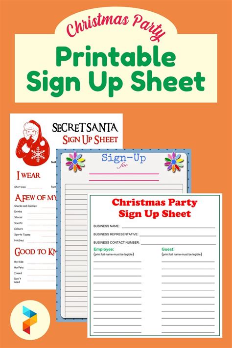 christmas party printable sign  sheet holiday party sign sign