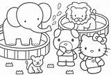 Kitty Hello Coloring Pages Friends Printable Kids sketch template