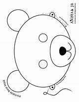 Template Urso Mascara Teddy Charme Craftjr Jr Visitar sketch template