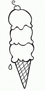 Ice Cream Cone Coloring Pages Color Drawing Melting Summer Cute Mickey Line Clipart Print Mouse Printable Sheets Kids Clip Bulk sketch template